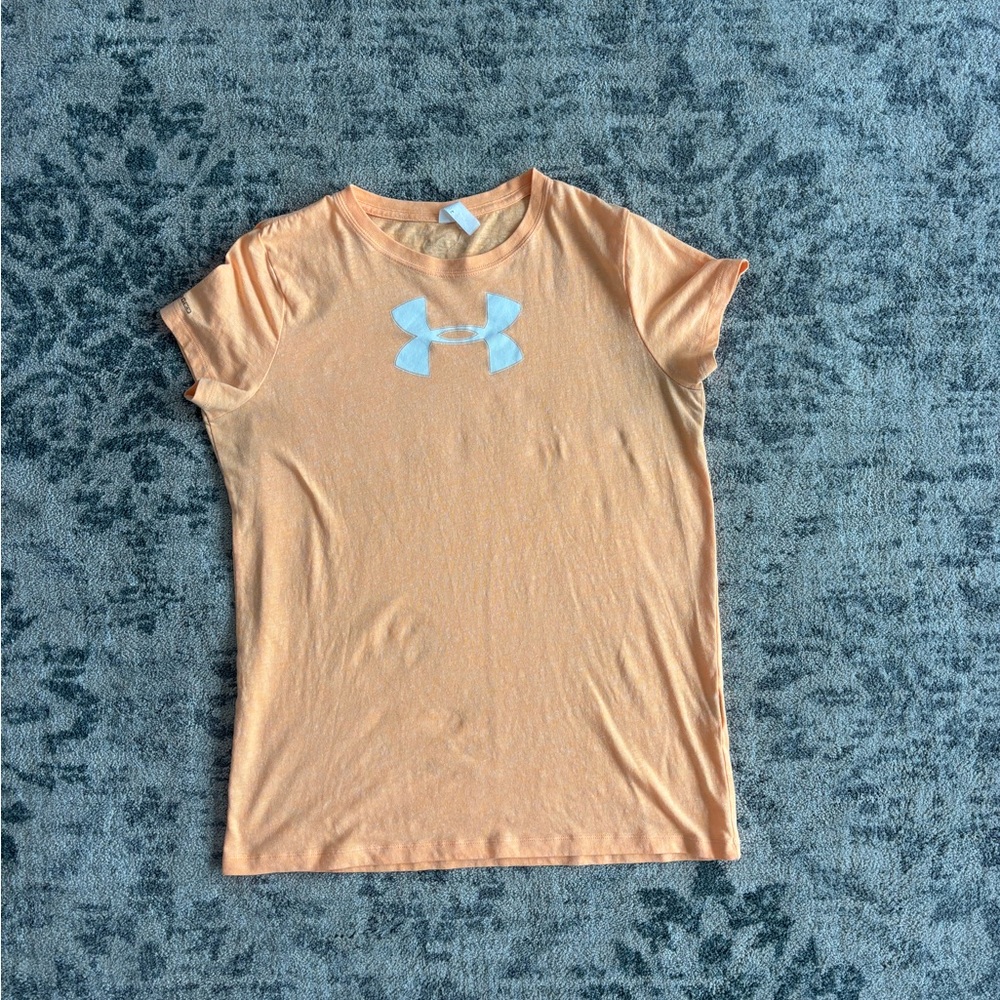 Under Armour Peach Tee with White Logo
